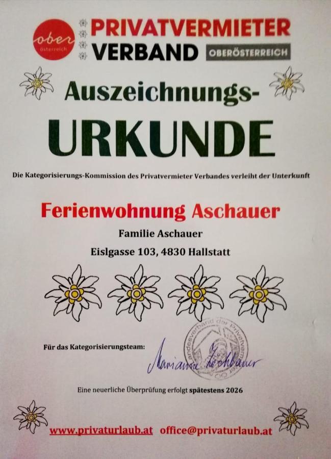 Ferienwohnung Aschauer ハルシュタット エクステリア 写真
